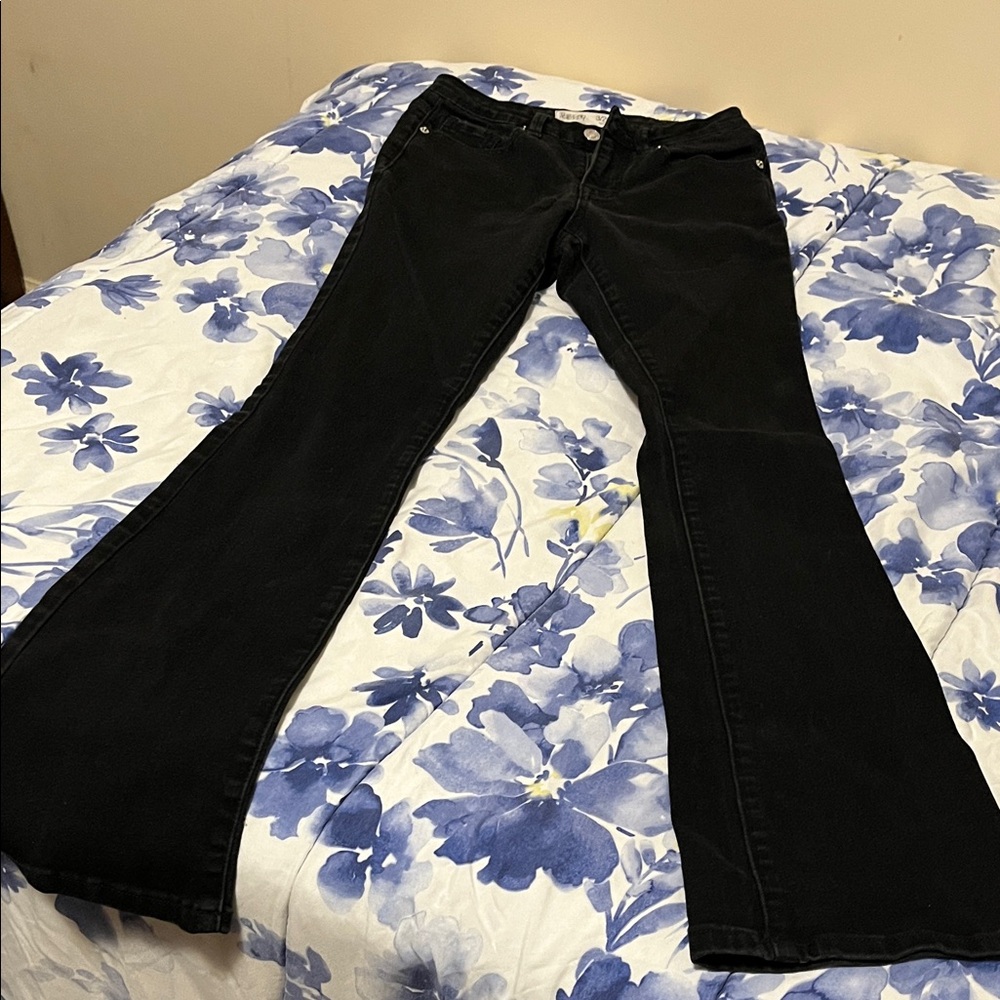Elegant Black Boot Cut Jeans for Women
